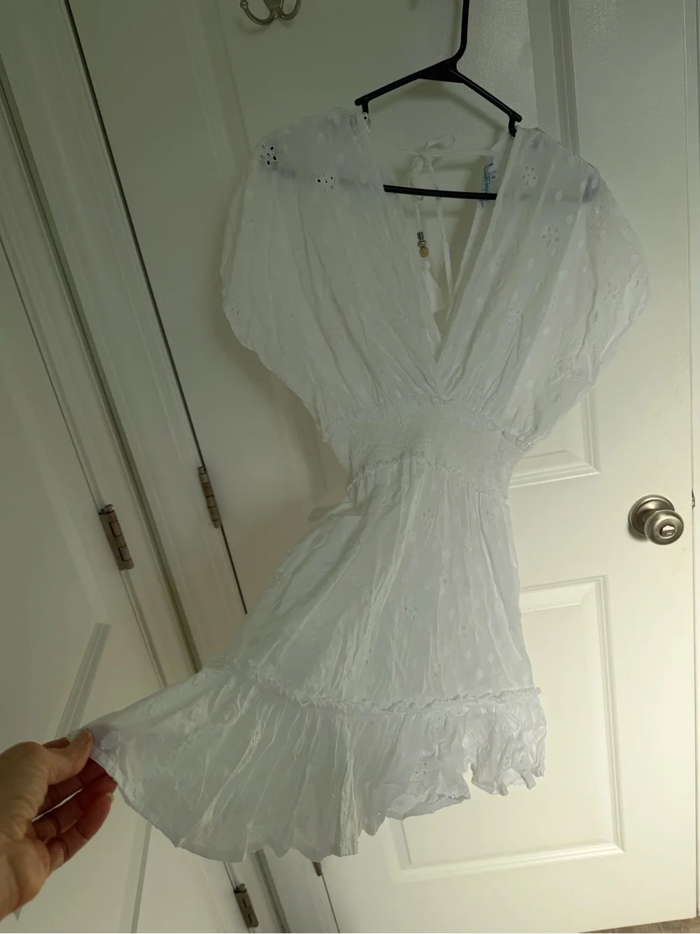 White V Summer Dress beach cover up
